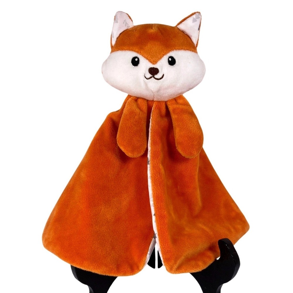 Bass Pro Shops Baby Fox Lovey Security Blanket Orange Woodland Tree‎ Print Plush